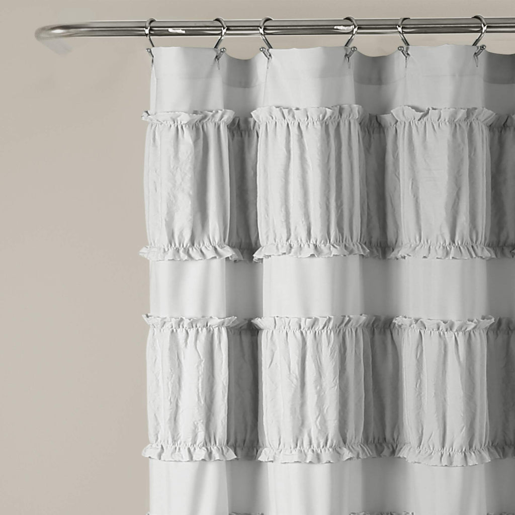 Nova Ruffle, 72" x 72", Gray