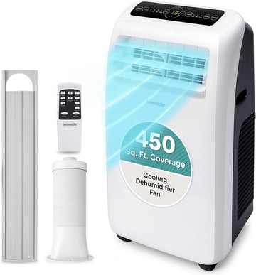 Small Air Conditioner Portable 12,000 BTU with Built-in Dehumidifier - Portable AC Unit for Rooms up to 550 sq ft