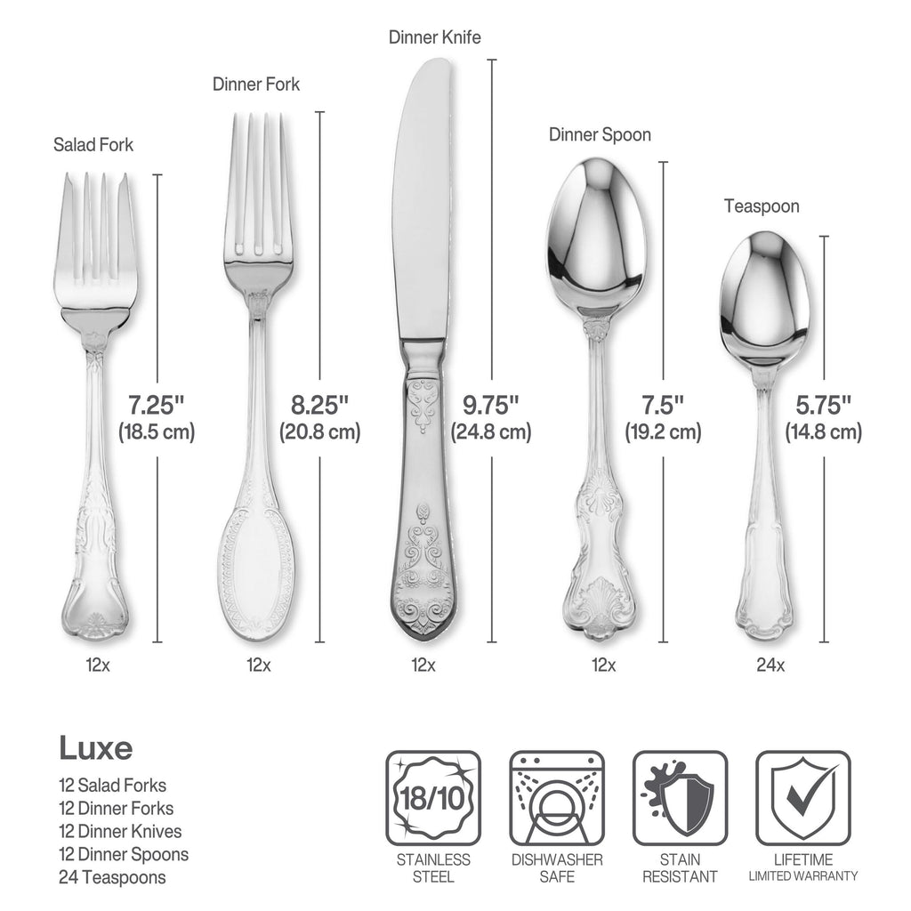 Hotel 77-Piece 18/10 Stainless Steel Flatware Set