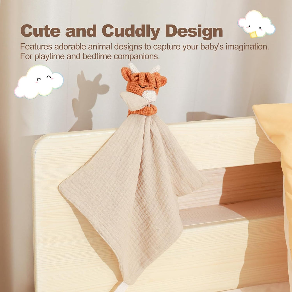 Lamb Luxury Snuggle Plush Animal Security Blanket Blanket Infant Nursery Character Blanket Luxury Snuggler Plush Baby