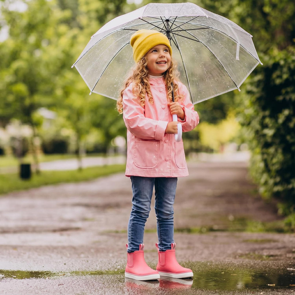 Kids Deck Boots Waterproof Ankle Rain Boots for Girls and Boys