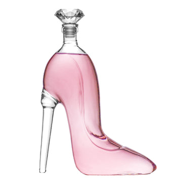 Heel Stiletto High Heels Whiskey and Wine Decanter - Elegant Decanter with Stopper for Liquor, Bourbon, Tequila