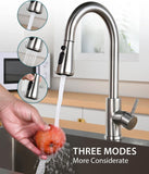 Kitchen Faucet with Pull Down Sprayer, Single Handle High Arc Kitchen Sink Faucet