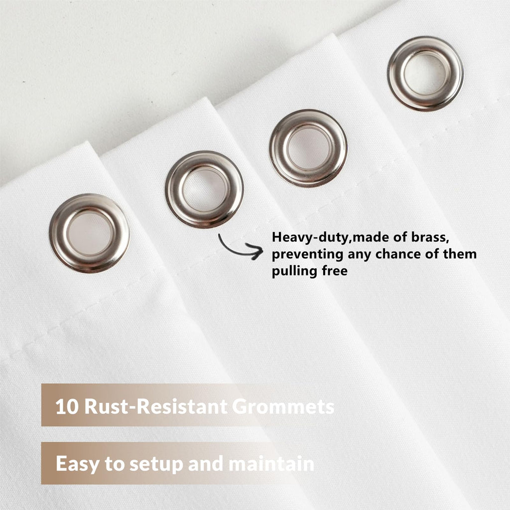 Stall Fabric Shower Curtain Liner with Large Magnets, Extra Long 54 x 84 inches Soft Cloth & Hotel Quality Shower