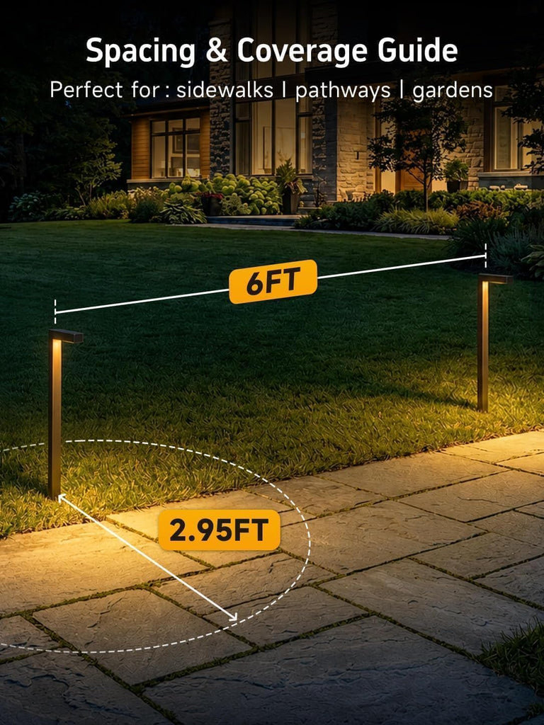 Brass Low Voltage L-Shaped Path Light, Bronze, G4, 2700K, 4Pack
