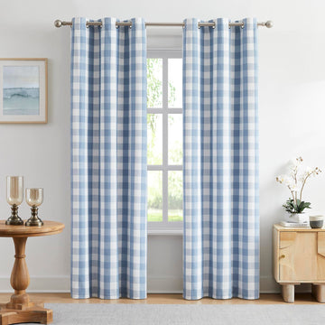 Buffalo Check Plaid Blackout Window Curtains 95 Inches
