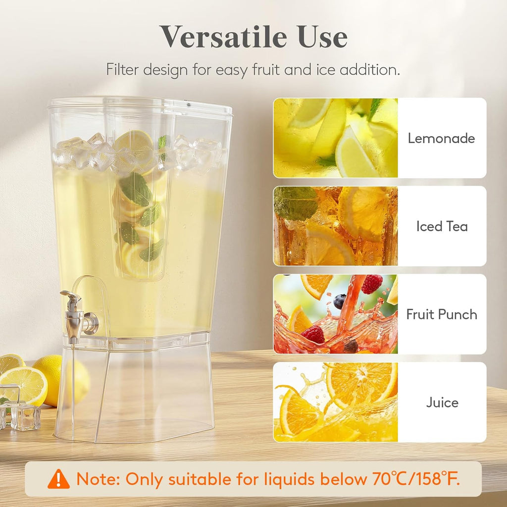 3 Gal Drink Dispenser with Fruit Infuser & Leak-Proof Spigot, 1 Pc