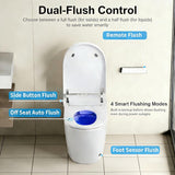 Smart Toilet with Bidet, Foam Shield, UV-C Light, Blackout Flush, Dual Auto Flush, Heated Seat, Air Dryer