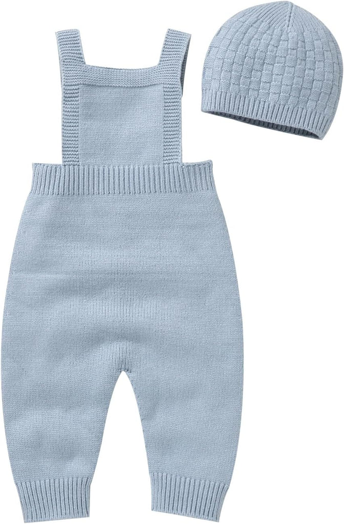 Sweater Knit Sleeveless Romper with Hat