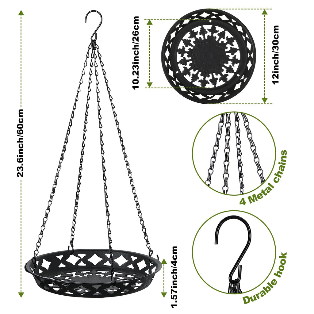 2 Pack Plant Hanger, 12" Metal Hanging Planter for Indoor Plants