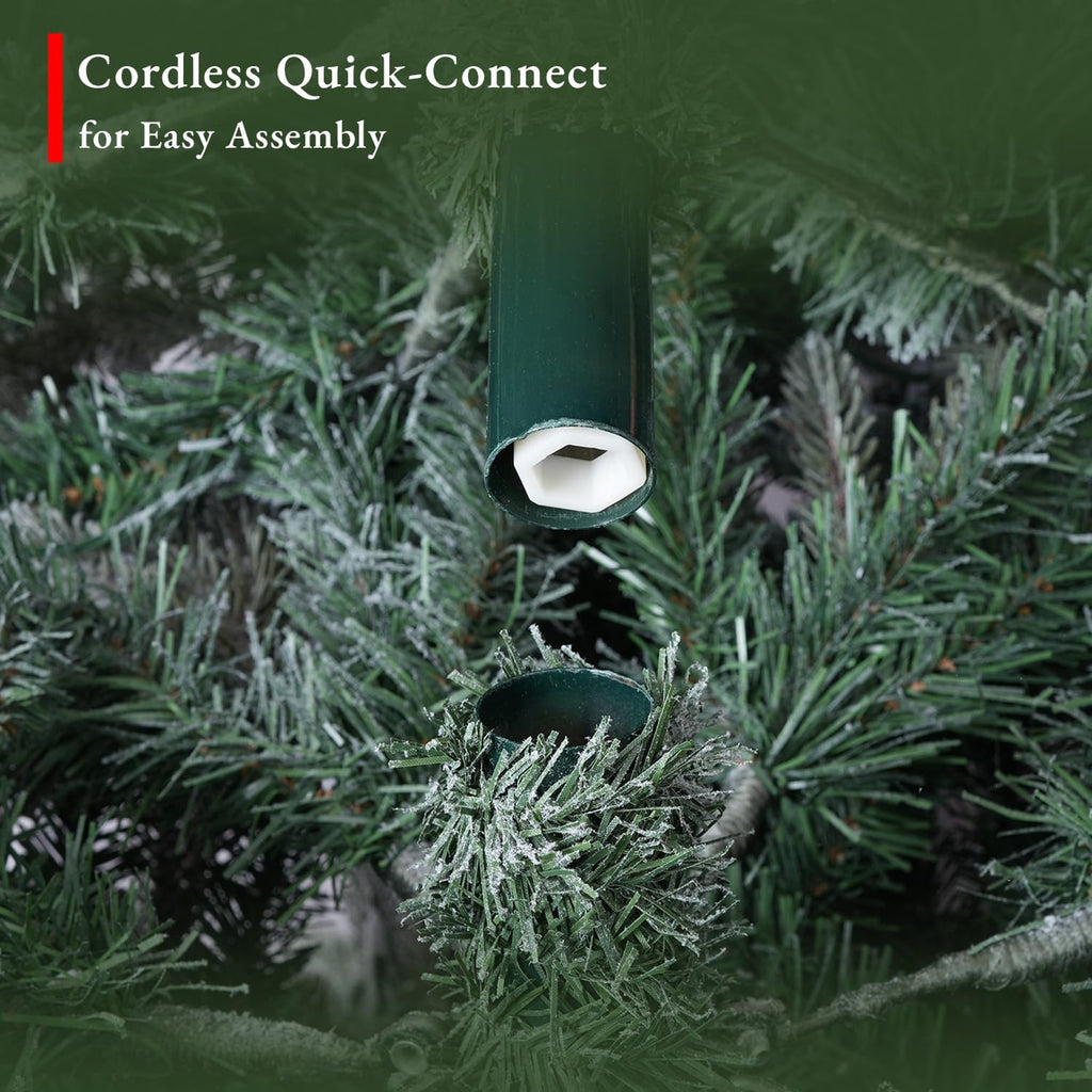 Prelit Luxury Flocked Christmas Tree with Remote Control