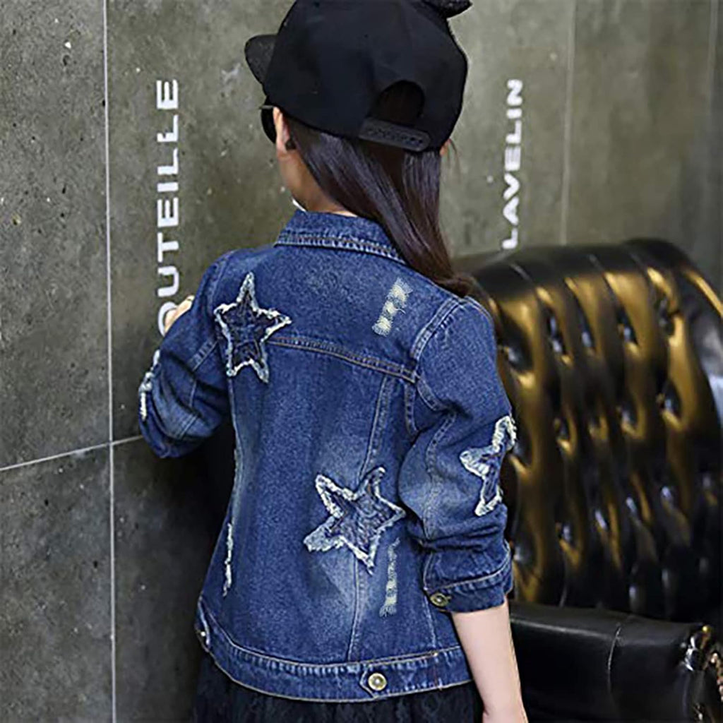 Denim Jackets Girl Denim Jackets Classic Basic Button Down Coat Girls' Outwear
