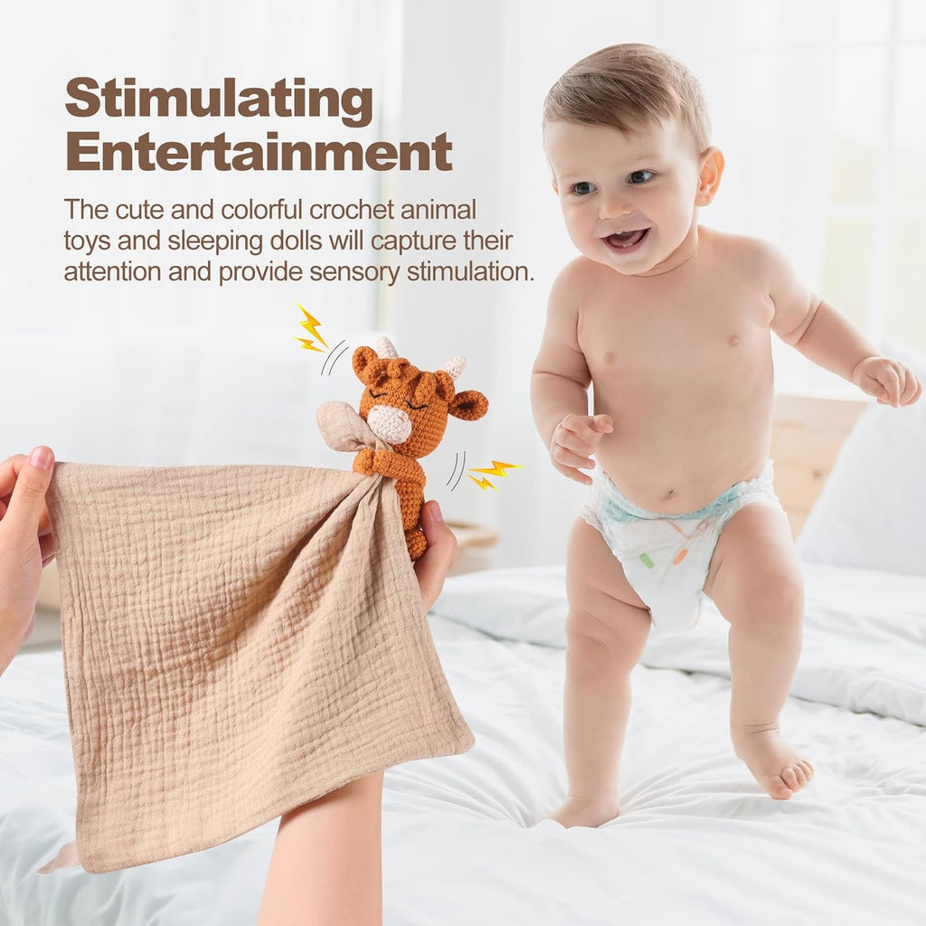Lamb Luxury Snuggle Plush Animal Security Blanket Blanket Infant Nursery Character Blanket Luxury Snuggler Plush Baby