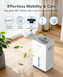 21 Pint Dehumidifier for Basement and Home, 1500 Sq Ft Portable Dehumidifier with Drain Hose