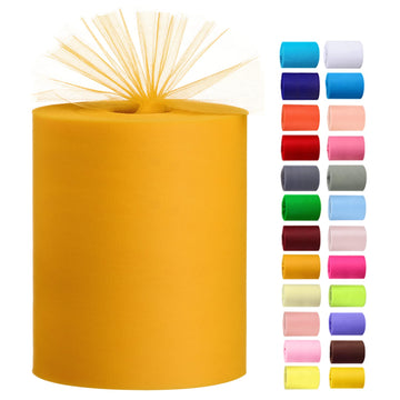 Tulle Rolls 6" by 100 Yards (300 feet) Tulle Roll Spool Fabric for DIY Tutu Skirts Wedding Baby Shower Crafts