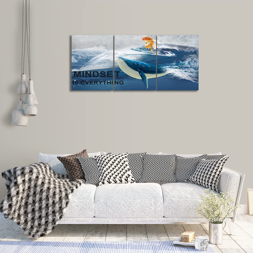 Motivational Canvas Painting Wall Art 3 Pieces Bathroom Ocean Decor Inspirational Pictures Paintings Prints Wall