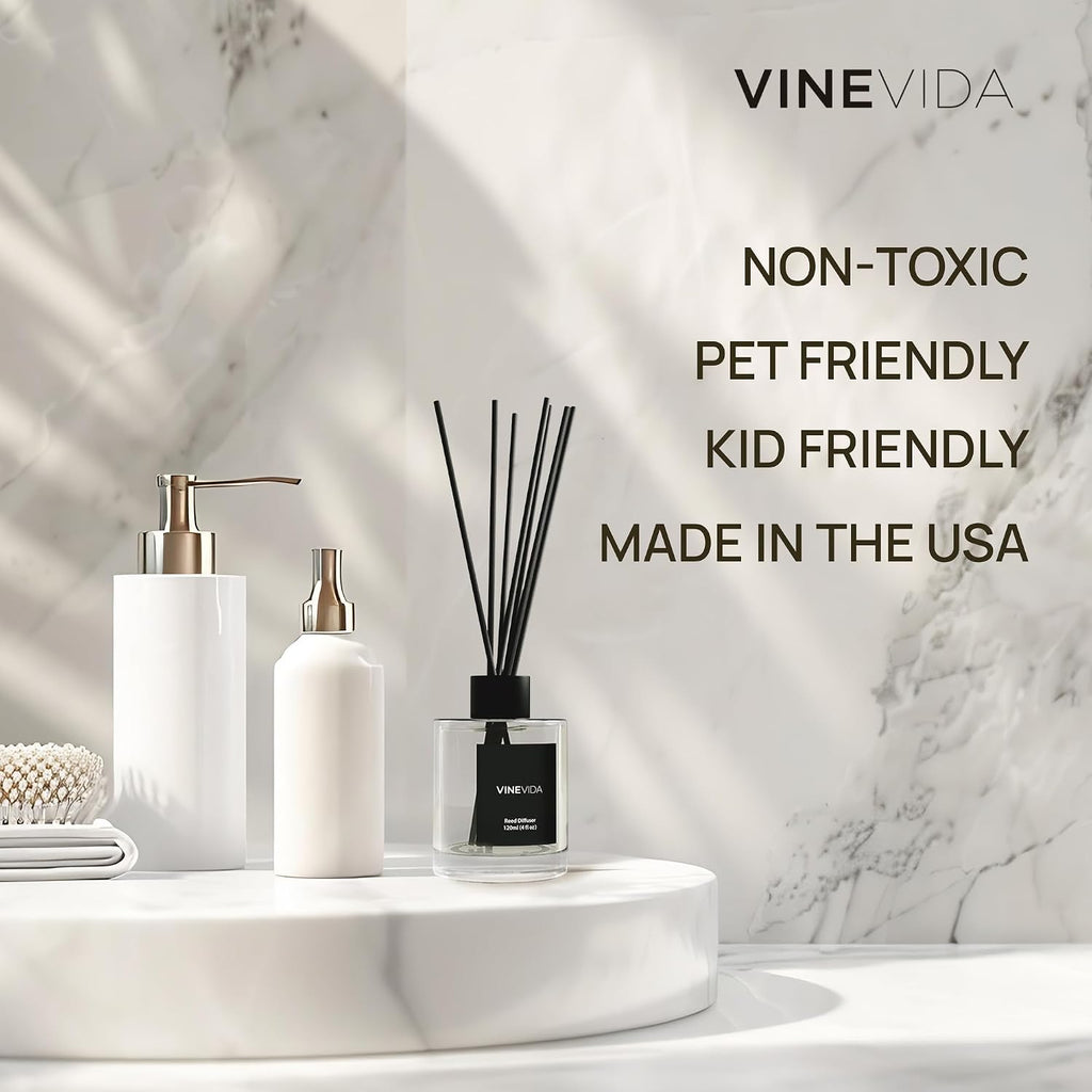 Reed Diffuser | Long-Lasting Scent Sticks Set | Oil Stick Diffuser | Bathroom Scent - Room Fragrance No.