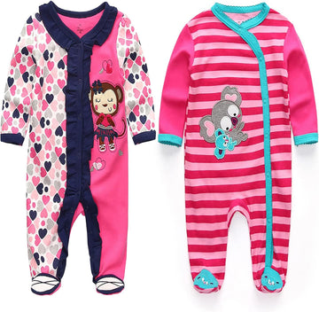 Baby and Toddler Footed One-Piece Romper Jumpsuit Cotton Baby Clothes Play Infant Girls Boys Outfits