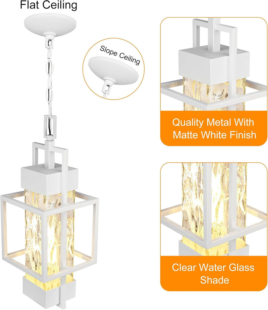 15" Outdoor Indoor Pendant Light Exterior Hanging Lantern