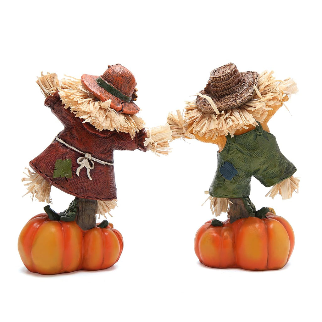 Fall Scarecrow Pumpkin Figurines, Thanksgiving Decor