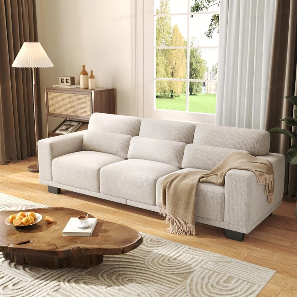 Pipishell 3 Seater Sofa Couch with Deep Seats and Wide Armrests, 89" Couches for Living Room