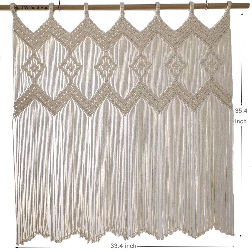 Macrame Curtains Macrame Valance Doorway Window Curtain Panels