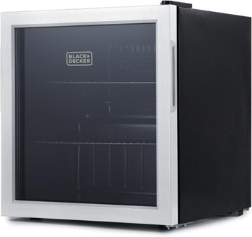 1.7 Cu. Ft. Beverage Cooler, Beverage Fridge with Double Pane Glass Door