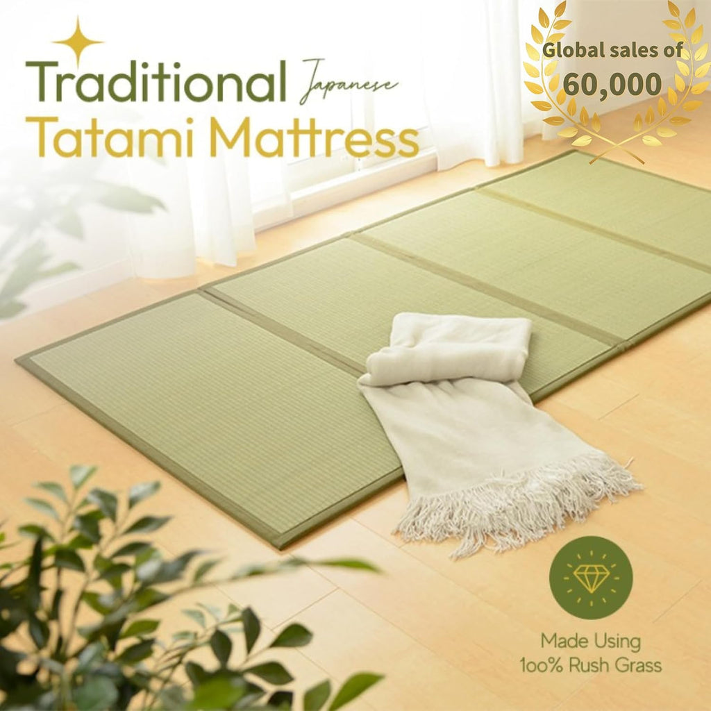 Japanese Traditional Tatami Mattress, Igusa (Rush Grass) Tatami Mat, Floor Mattress, Japanese Floor Mattress, Japanese
