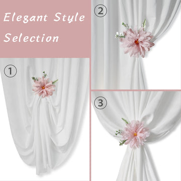 Curtain Tie Backs for Curtains Set of 2, Natural Decor Clips for Sheer Drapes Holdbacks, Tie Backs for Window