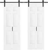 Bifold Barn Door 60" x 84", 6-Panel Sliding Barn Doors with Hardware Kit Set, Pre-drilled Closet Doo