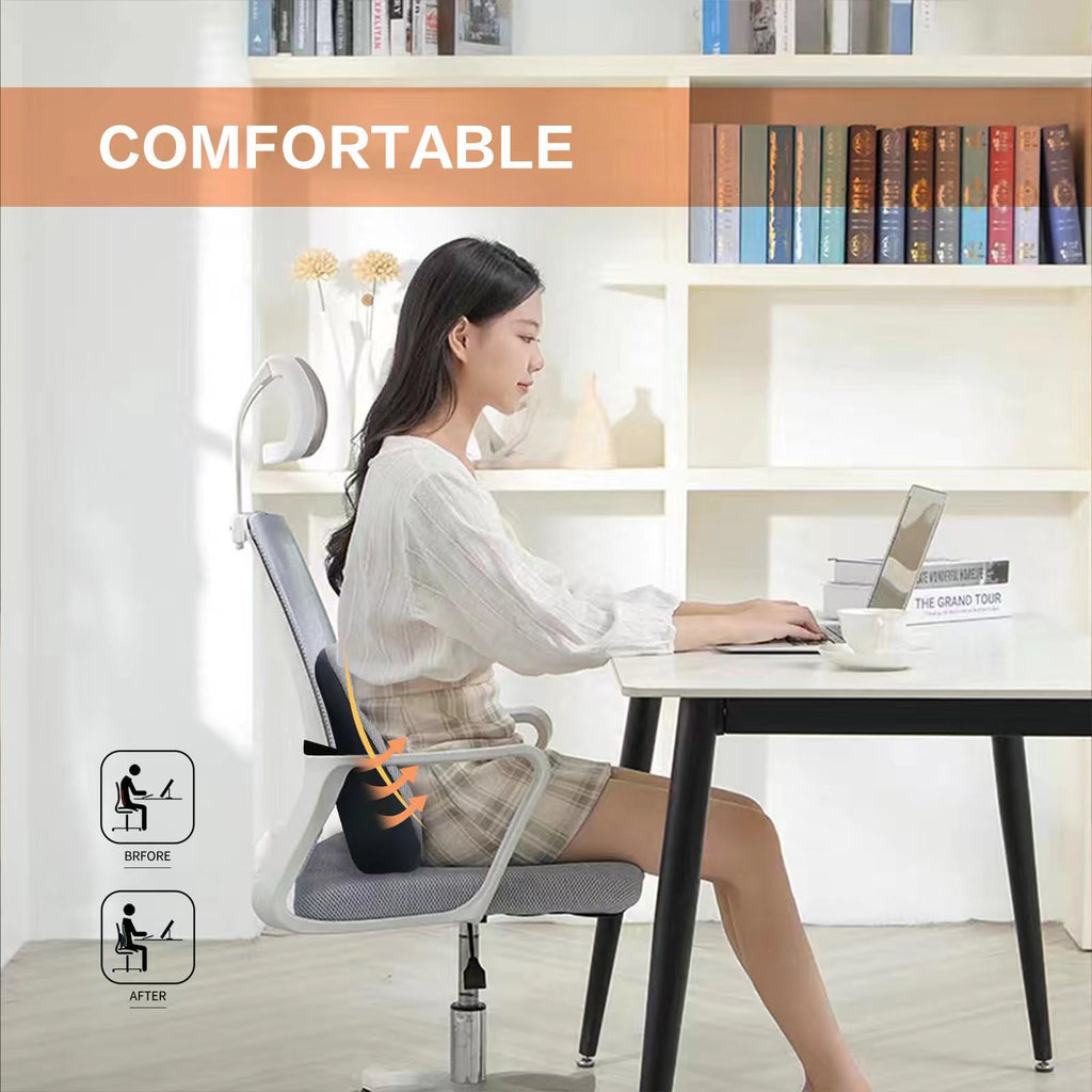 Super Comfy Lumbar Support Pillow, Car Seat Back Support Pillow for Driving