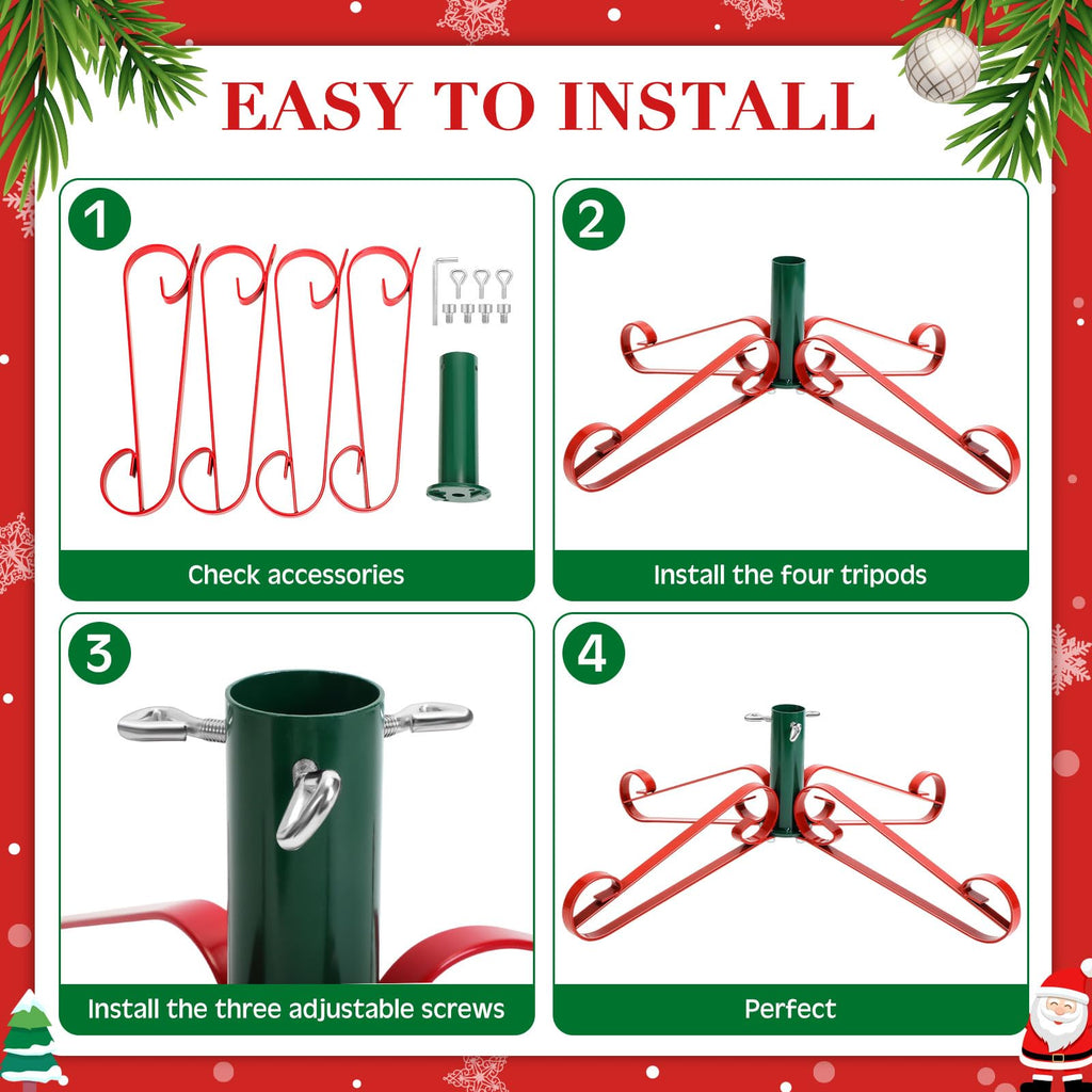 Christmas Tree Stand for Artificial Fake Tree 4 to 8 FT, Mix