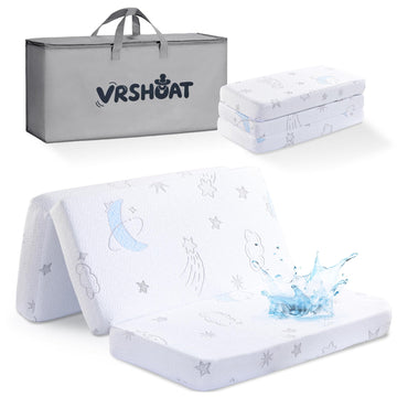 Trifold Play Yard Mattress 38"x26", Dual Sided Play Yard Mattresses for Baby Toddler with Waterproof Washable