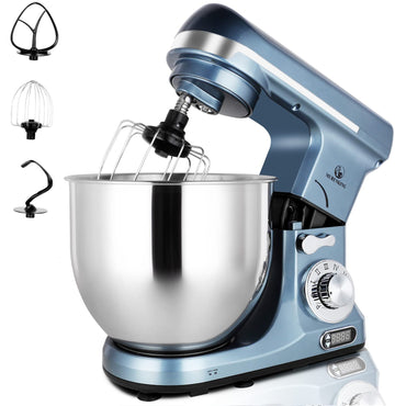Professional Stand Mixer, 6-Qt with Timer, MK37 500W 6-Speed Tilt-Head Food Electric Mixer Kitchen Machine,Plastic
