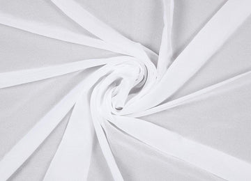 Chiffon Fabric, 50 Yards Continuous Long, 44" Wide, Soft Sheer Arch Cloth for Wedding Engagement Event Party Banquet