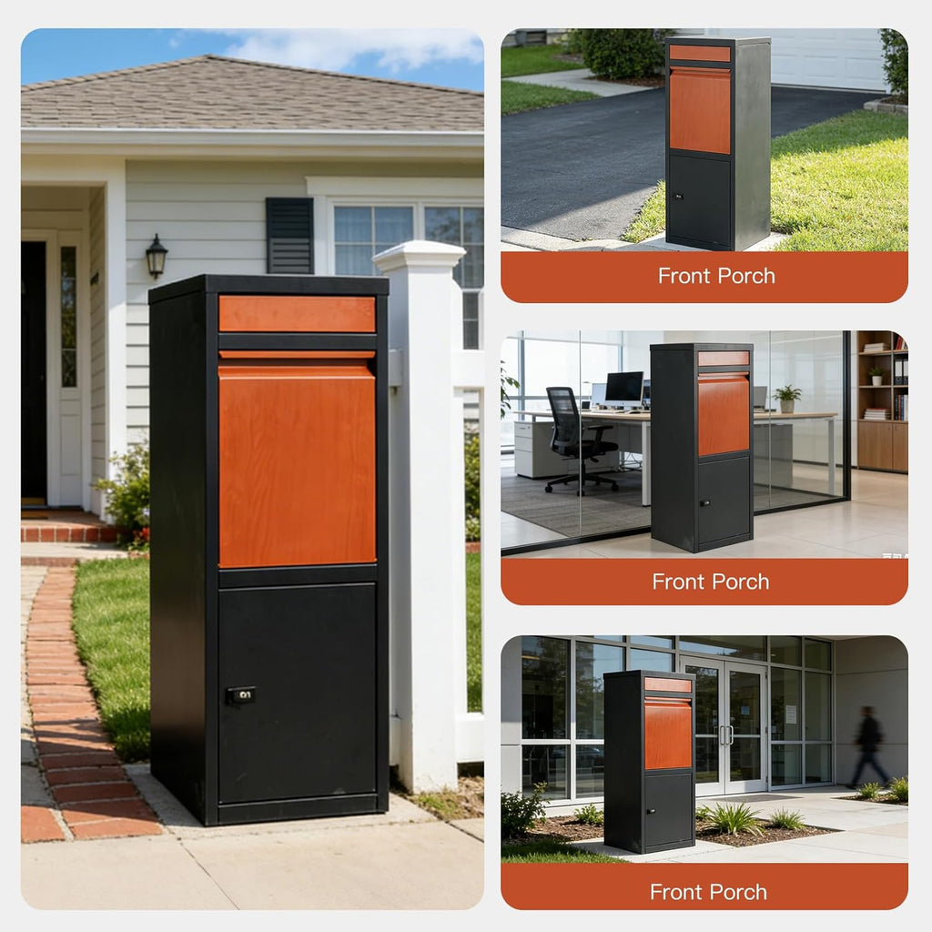 Package Delivery Boxes with Combination Lock- Parcel Drop Boxes Large Mailboxes for Packages 2-in-1 Design for Letters