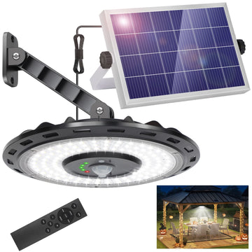 Solar Lights Indoor Outdoor with Dimmable 5 Modes (2 for All Day Lighting) Motion Sensor Solar Shed Light with