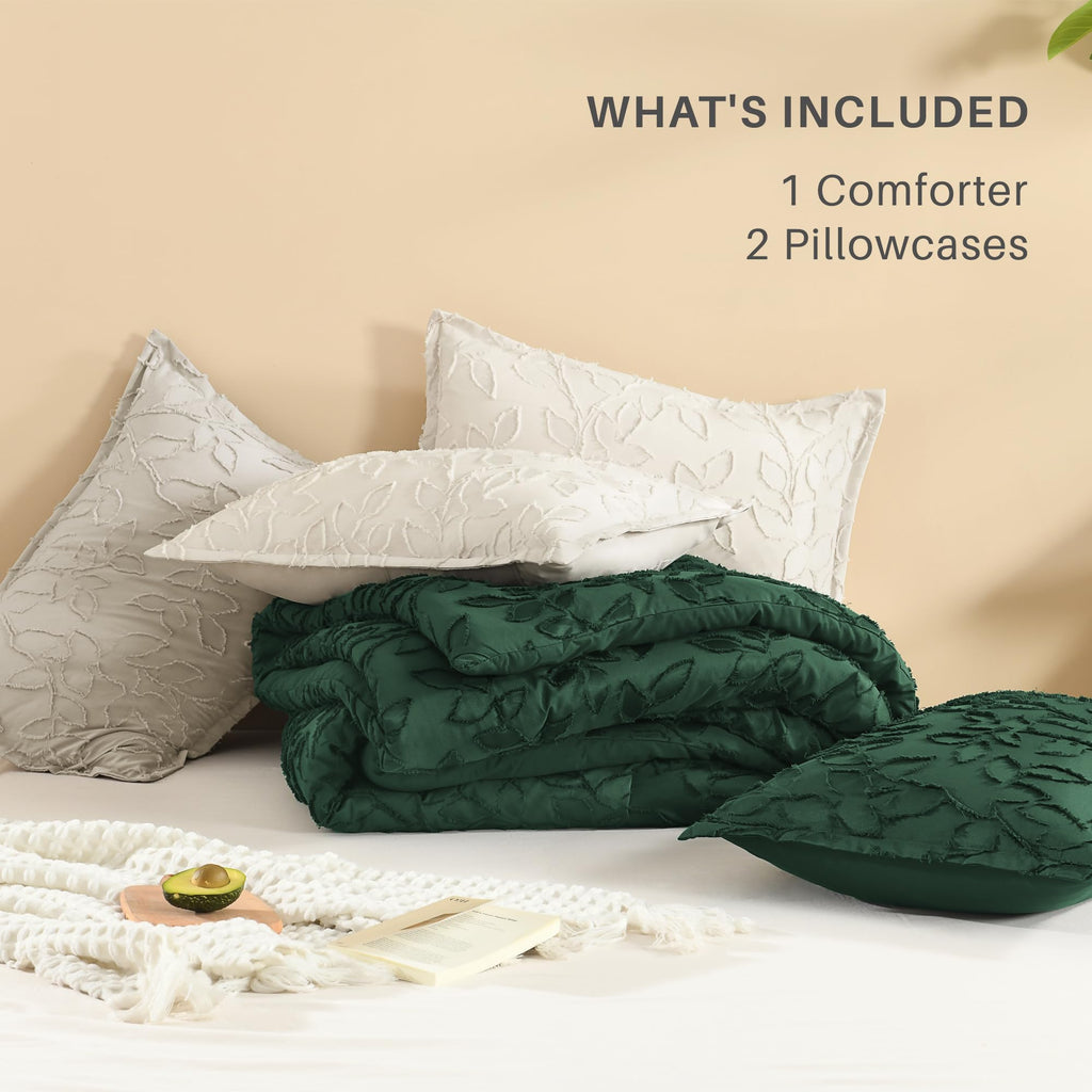 California King Comforter Set, 3PCS Beige Cream Boho Bedding