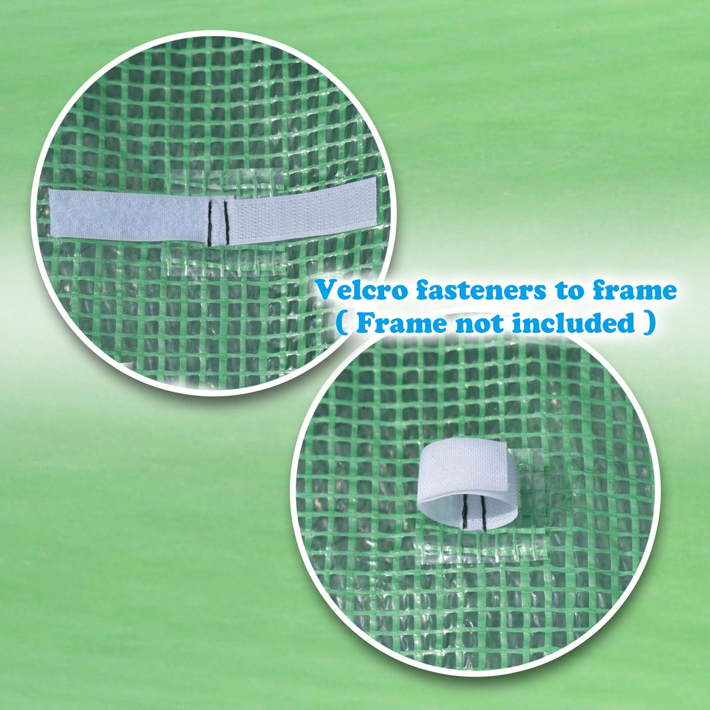 Replacement Greenhouse Cover for Walk in Greenhouse Frame Green House Top Cover (Frame NOT Included) (26 x 10 x 7 ft)
