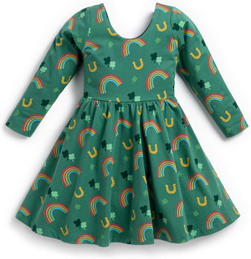 Girls Organic Long Sleeve Let's Dance Dress