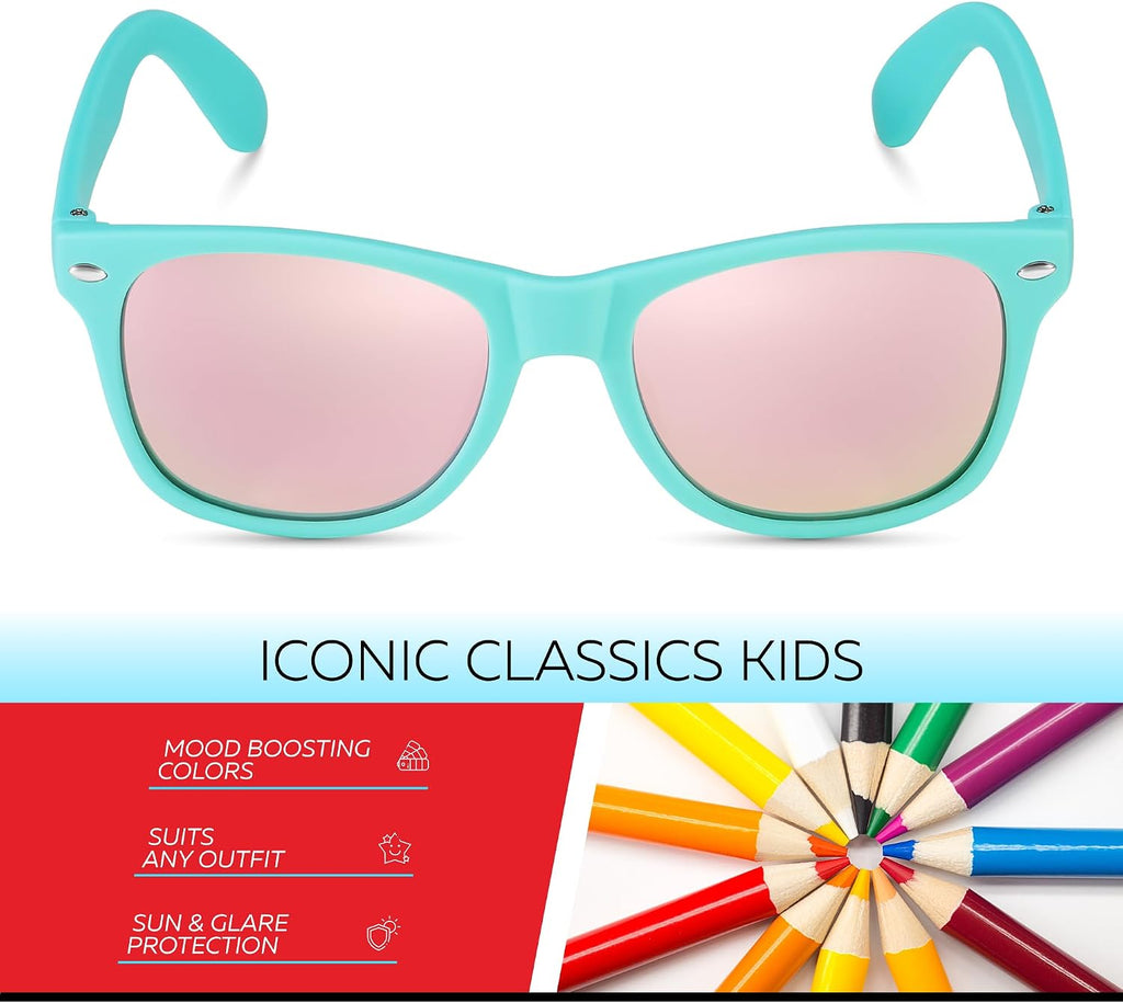 Kids Sunglasses for Boys Girls Classic Children Sun Glasses UV400
