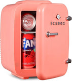 IBMF4BLS Mini Fridge For Bedroom, Skincare Refrigerator, Portable Cooler & Warmer for Makeup, for Office & Home, Mini