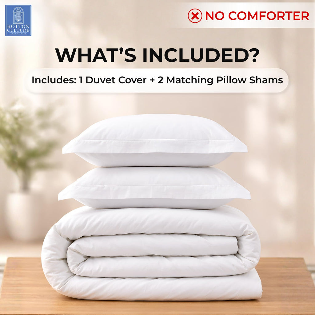 3 Pc Twin XL/Twin Duvet Cover Set-100% Egyptian Cotton 600 Thread Count Ultra Soft Premium Durable Comforter Cover