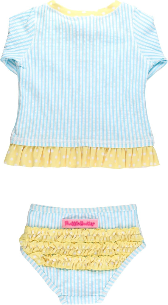 Baby Girls Seersucker - Rash Guard Bikini