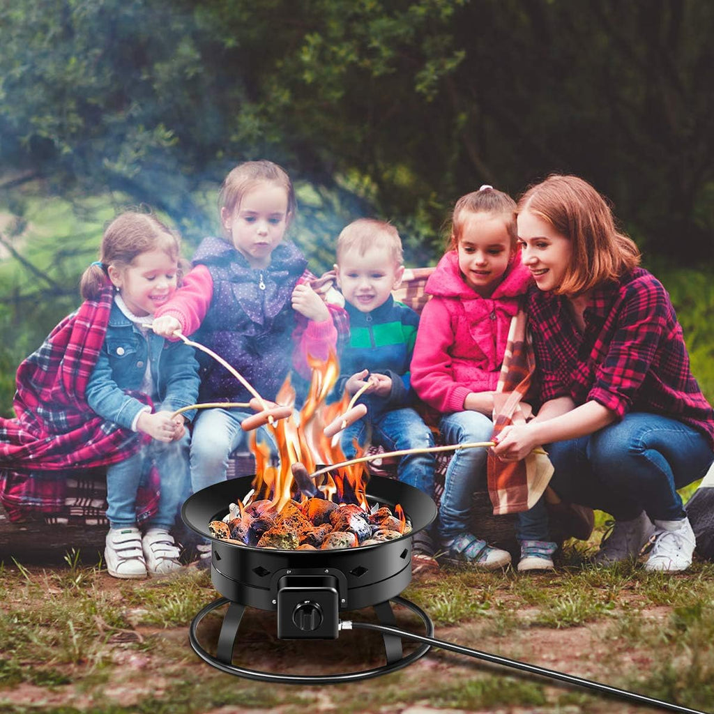 Portable Propane Fire Pit, 19" Outdoor Firepit