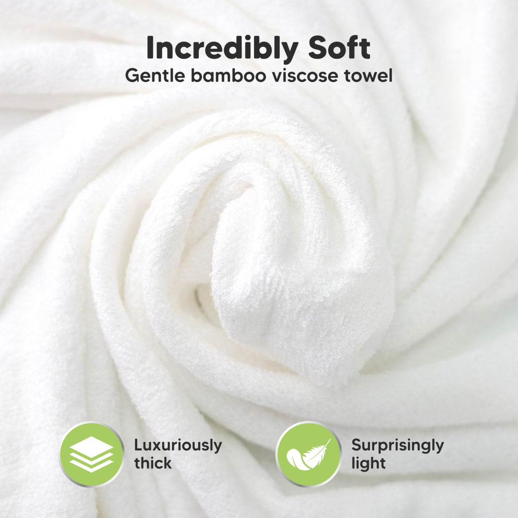 Hooded Baby Towel for Newborn, Baby Bath Towels (Crystal, 35x35)
