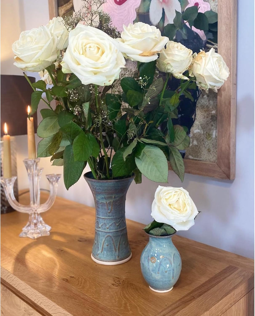 Arch Pottery Flower Vase Minimalist Handmade Modern Decorative Centerpiece Table Home Decor for Dry Flowers & House