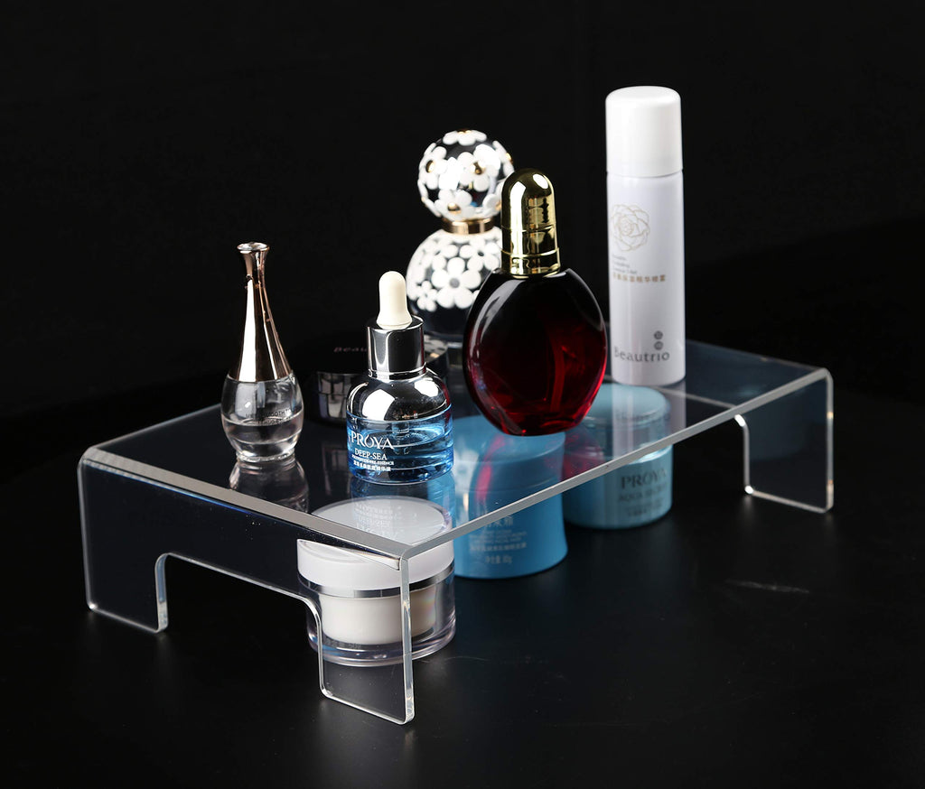 6mm Thickness Clear Acrylic Display Riser with Tray Handles