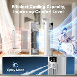 Portable Air Conditioners - 3 Speeds & Storm Mode & Mist Spray, Tower Cooling Fan with Timer