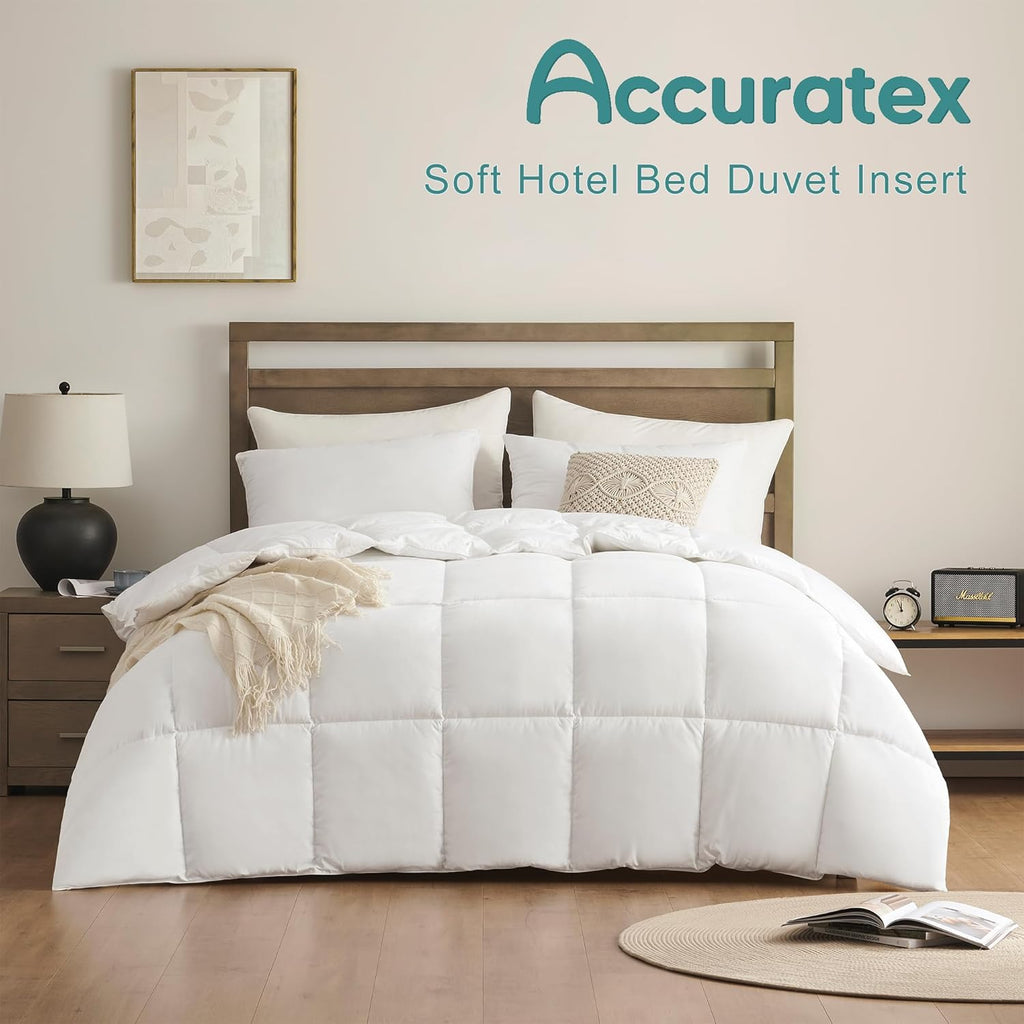 Queen Duvet Insert Comforter,100% Cotton Shell